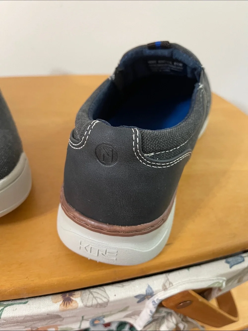 Men's Nunn Bush Slip-On Canvas Shoes in Gunmetal